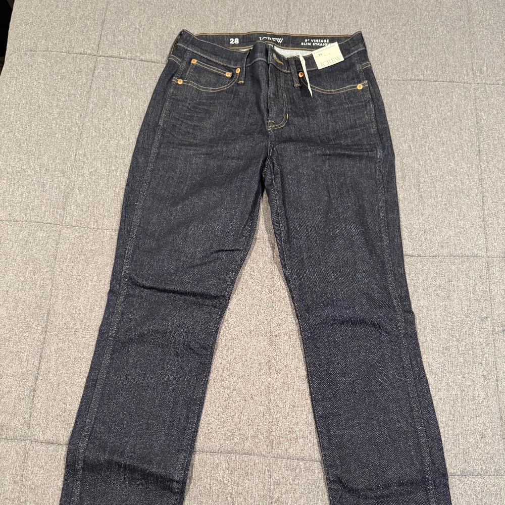 NWT - J CREW 9" Vintage Slim Straight Jean